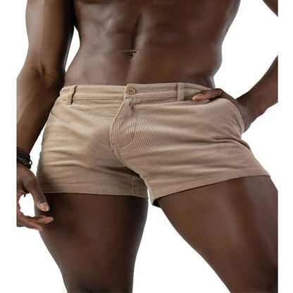 Super Soft Retro Line Plus Size Casual Shorts For Men