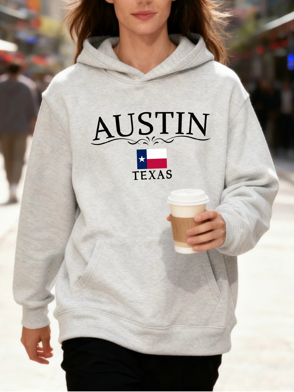 1845 Texas Austin Fleece Warm Hoodies