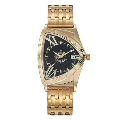 Triangle Frame Silicone Strap Luxury Quartz Men Watches