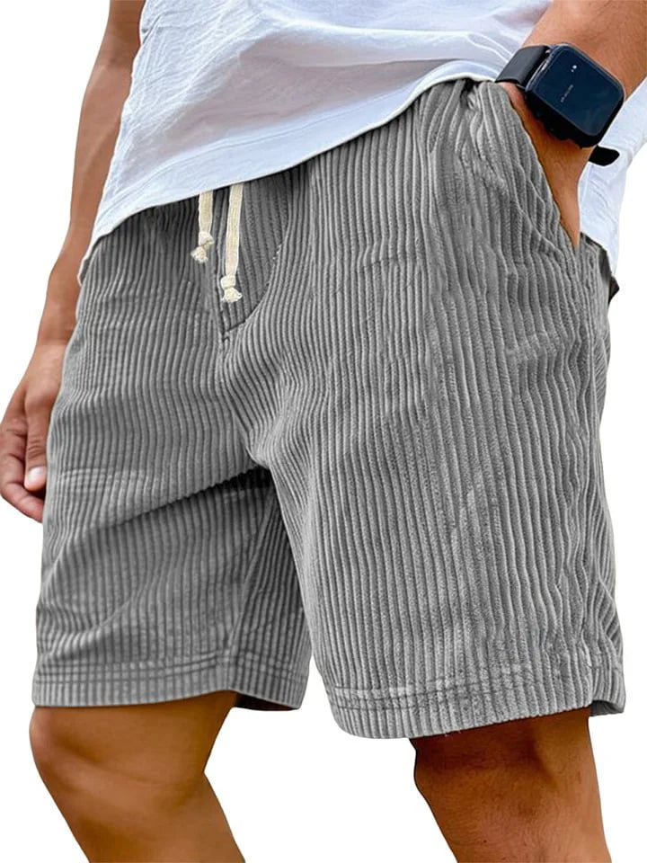 Vintage English Style Corduroy Casual Men Shorts