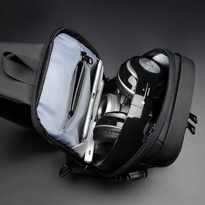 Chic Belted Leather Men Designer Business Handbags