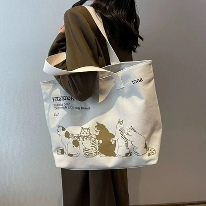 Womens Japanese Big Canvas Bag 1