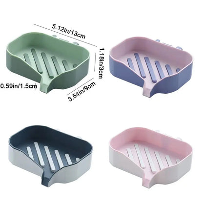 New Transparent Plastic Wall Mounted Drain Soap Box