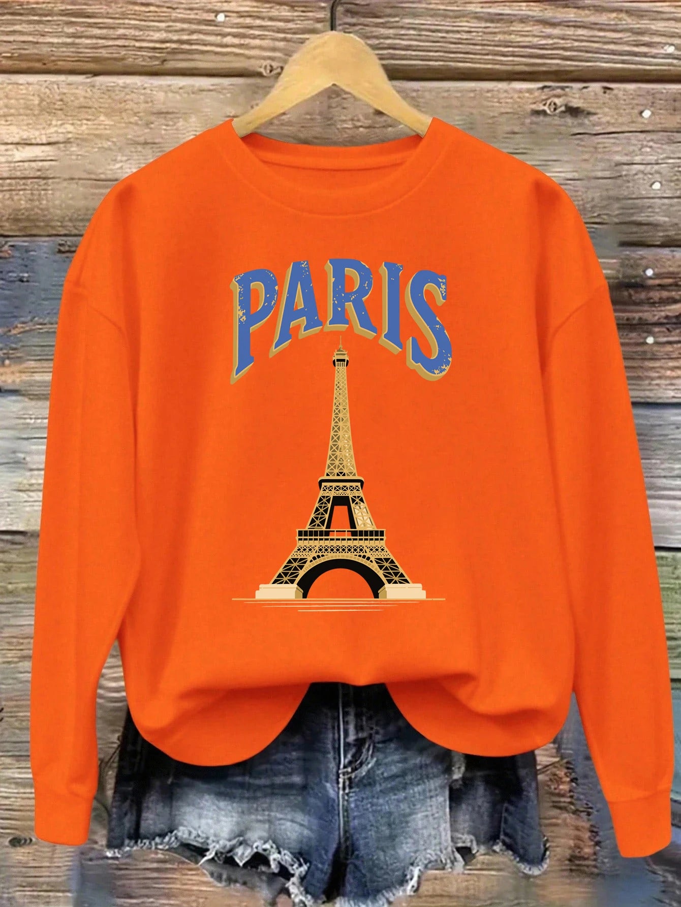Graphic Paris Printed Women Casual Sweatshirt