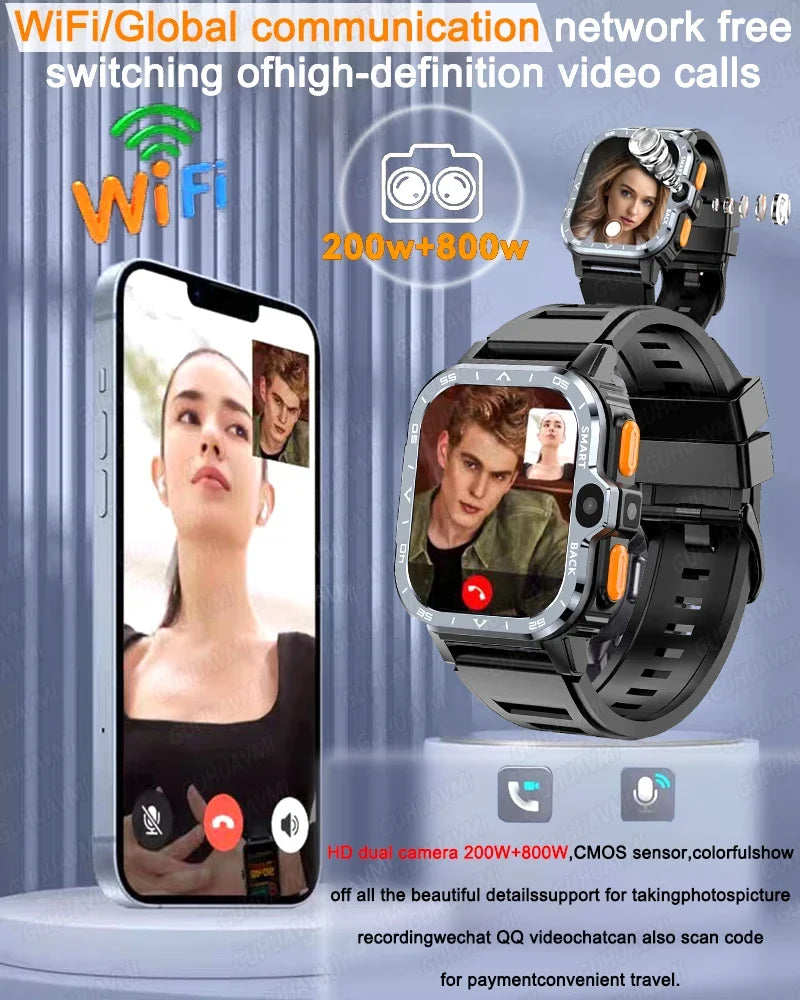 4 Core Cpu 8Gb 16Gb Rom Capacity Sim Card Supported Android Smartwatches For Students Kids