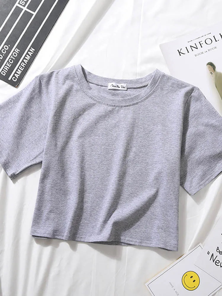 Casual Sport Sleeveless T Shirt For Women 2025 Summer Loose Fit Cropped Fitness Top Polyester Crew Neck With Decoration