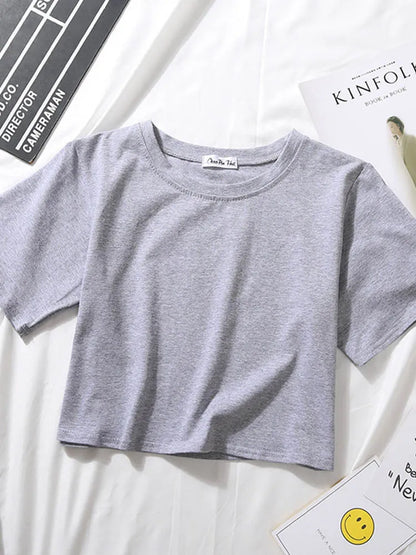 Casual Sport Sleeveless T Shirt For Women 2025 Summer Loose Fit Cropped Fitness Top Polyester Crew Neck With Decoration