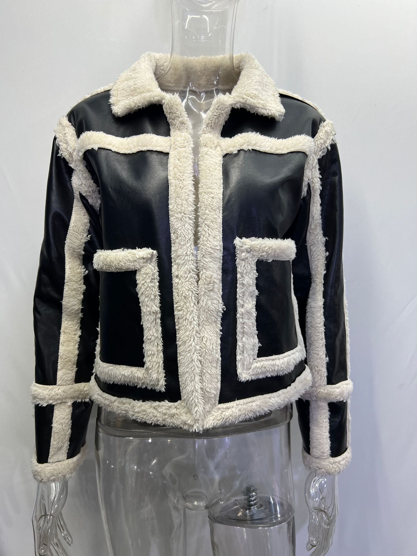 Faux Fur Suede Thick Women Winter Jackets