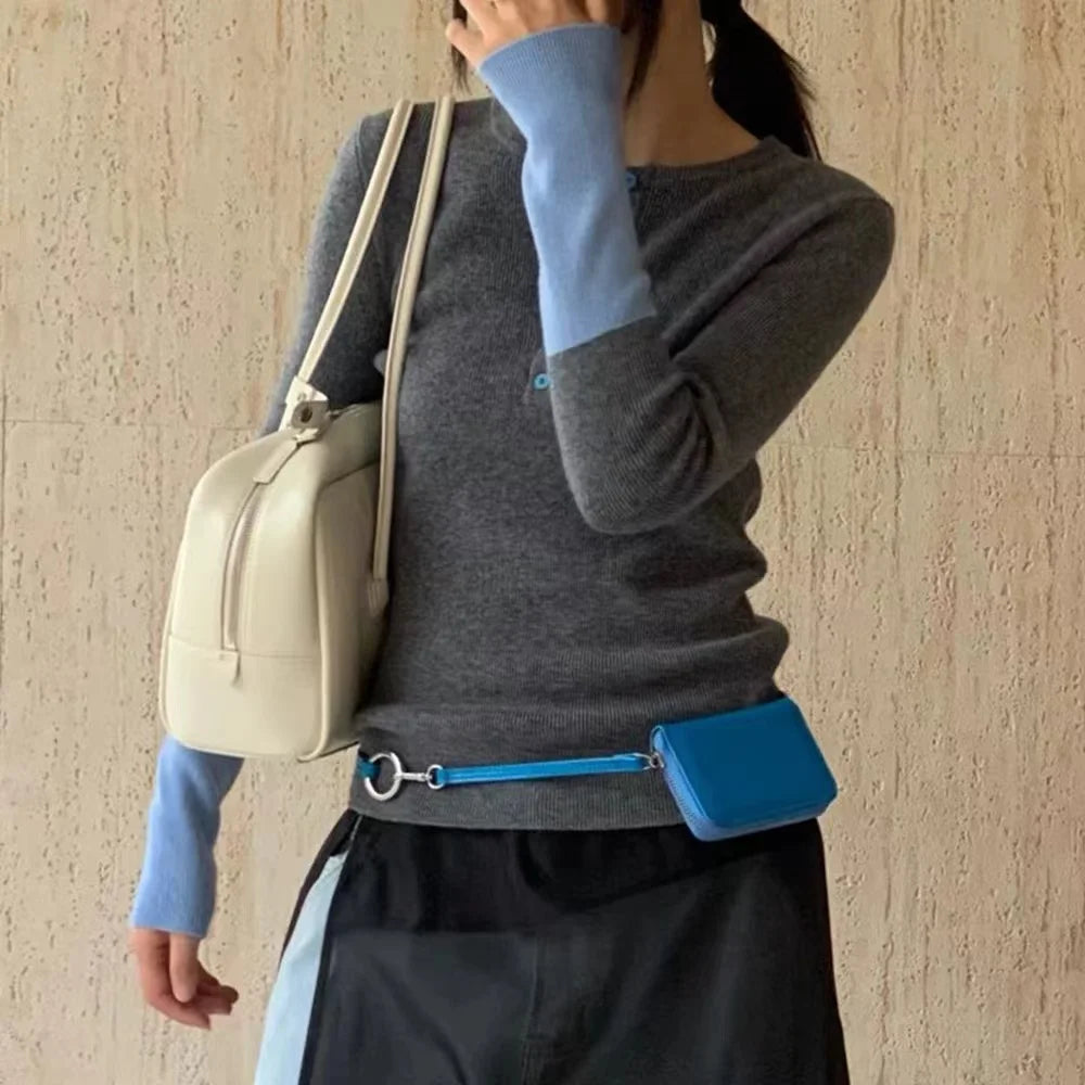 Womens V Neck Knitted Sweater Autumn Winter Slim Fit Soft Pullover Solid Color Basic Knitwear Jumper