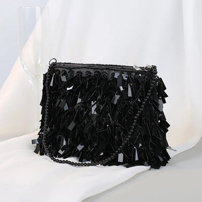 Womens Rhinestone Tassel Messenger Bags