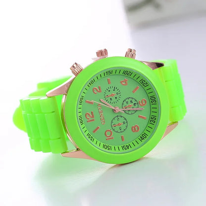 Crocodile Style Quartz Watches Unisex Casual Silicone Bands