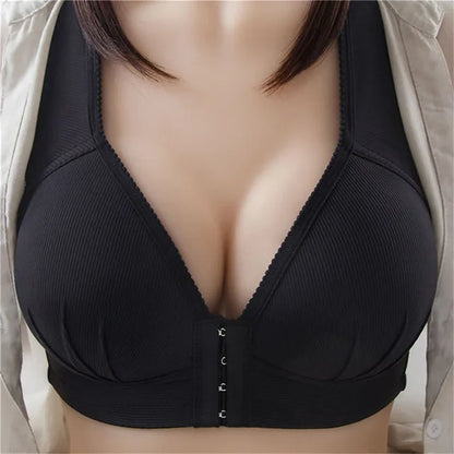 Simply Style Plus Size Breathable Front Buckle Thin Women Bras