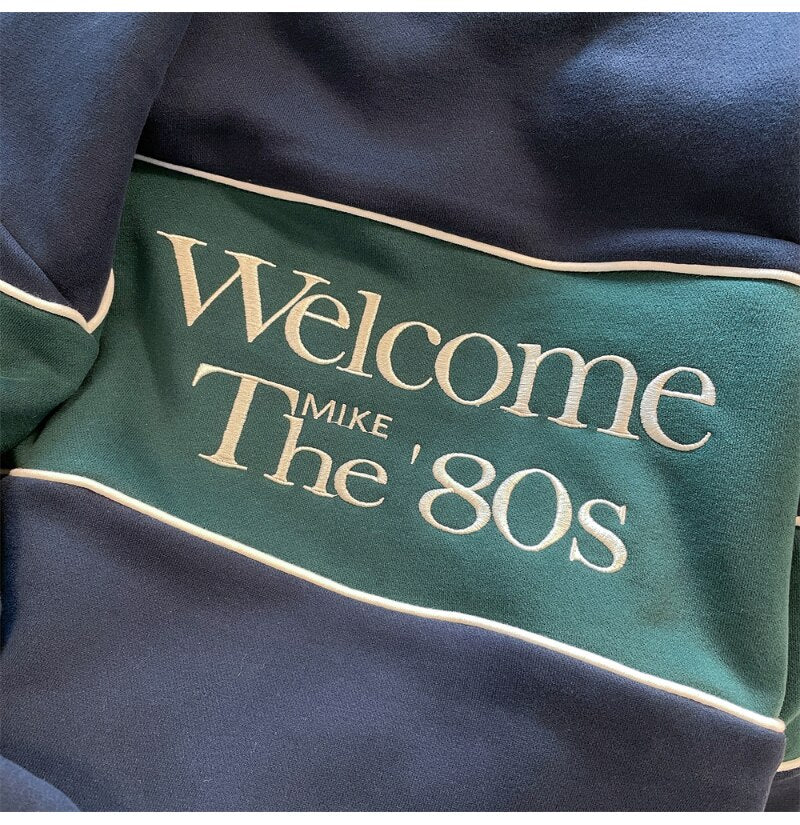 Welcome the Mike 80s Simple Women Oversized Sweatshirts