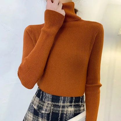 2025 Women S Fall Turtleneck Sweater Soft Knitted Cashmere Pullover Jumper Basic Autumn Winter Sweater For Women