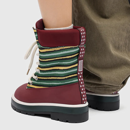 Womens Men Increased Strong Outsole Toe Boots