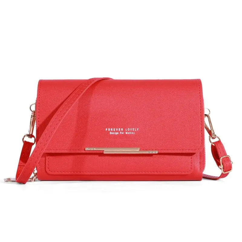 Womens Large Capacity Wallet Shoulder Bag Korean Style Multi Card Handbag