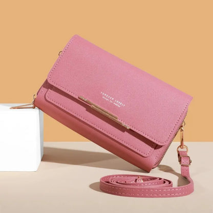 Womens Large Capacity Wallet Shoulder Bag Korean Style Multi Card Handbag