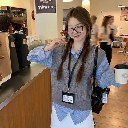 Fantastic Vest Sleeveless Knitted Crop Sweater