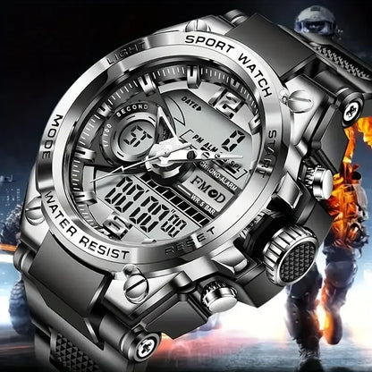 Mens Casual Muscular Sport Digital Analog Watch