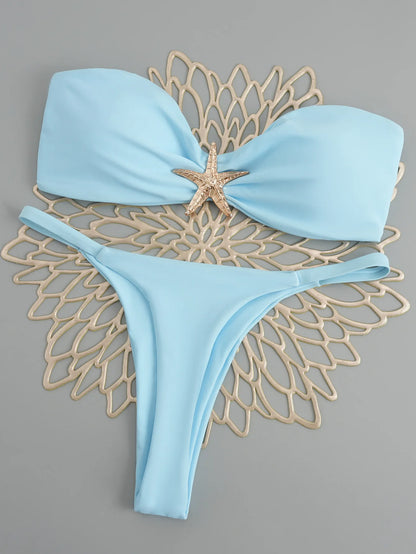 Polka Glow Push Up Bikini