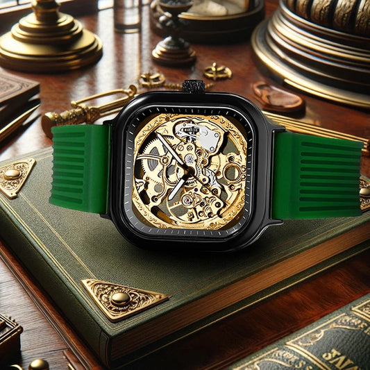 Mens Mechanical Dial Square Analog Watches