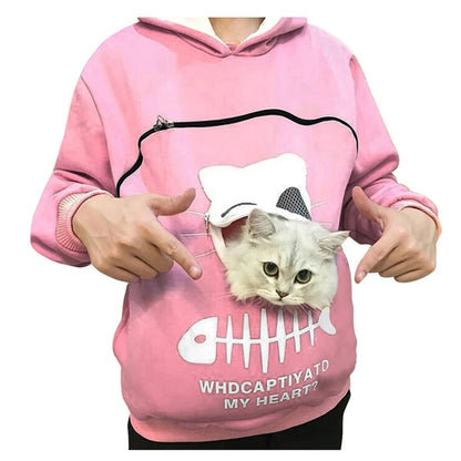 Cat Lover Front Carrier Pack Kangaroo Hoodies