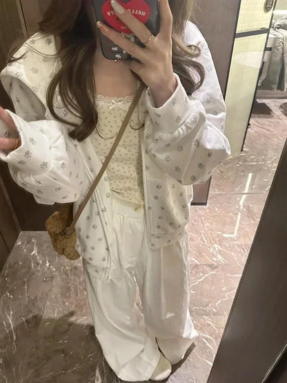 Womens Japanese Graphic Cat Ears Hoodies
