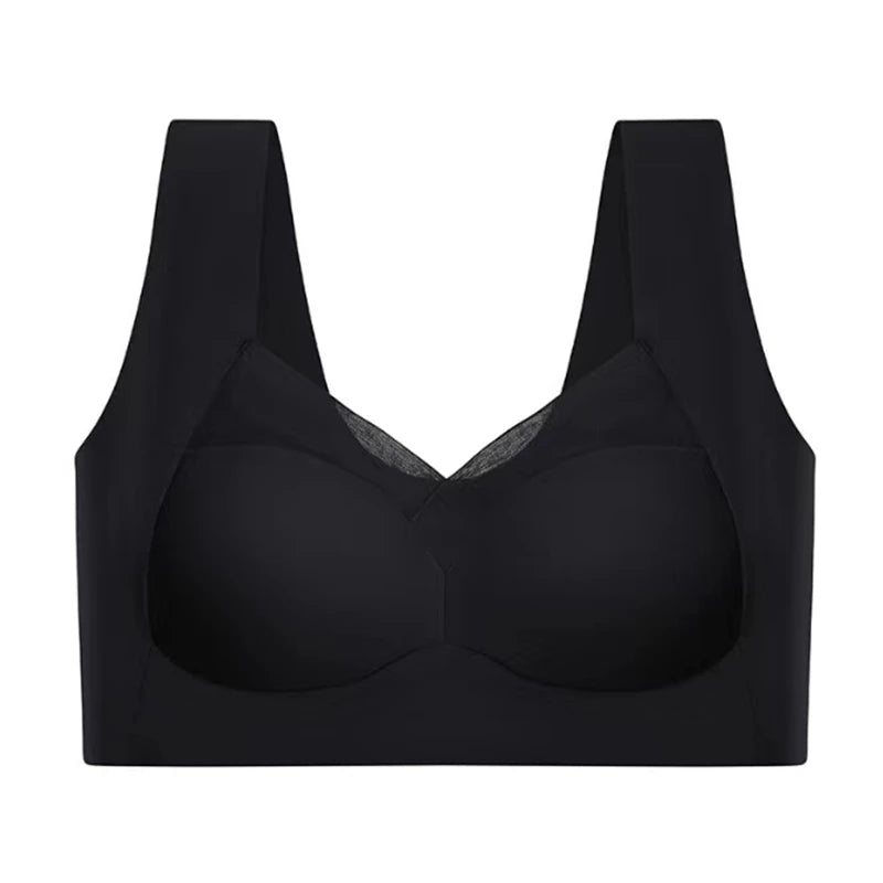 Plus Size Bra For Women Seamless Push Up Backless Bralette Wide Band Breathable Gathered Beauty Back Bras