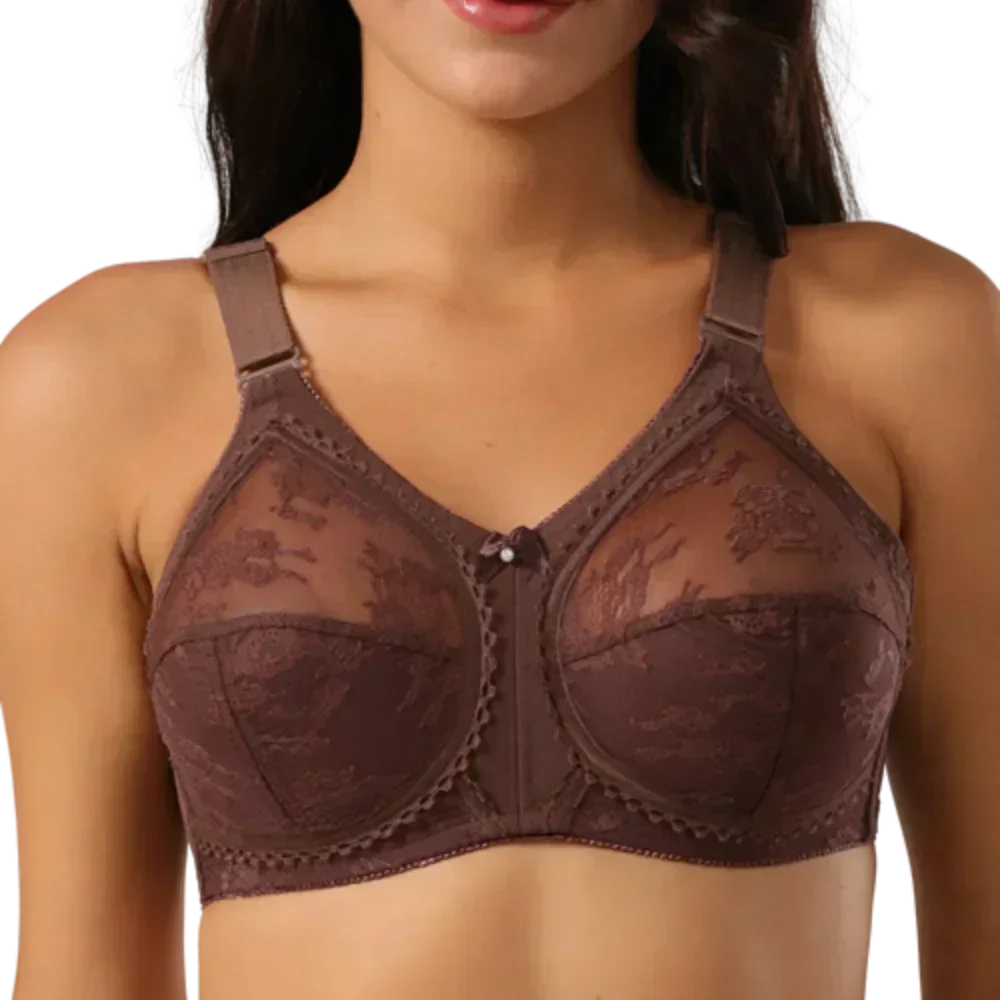 Full Coverage Lace Minimizer Bra Non Padded Plus Size Womens Underwear