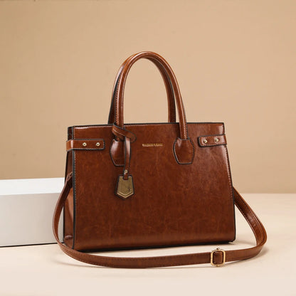 Genuine Leather Flap Cover Luxury Handbags For Women