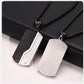 Mens Stainless Steel Geometric Pendant with CZ Stone