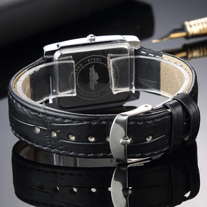 Classic Square Dial Ceramic Band Men Black Watches
