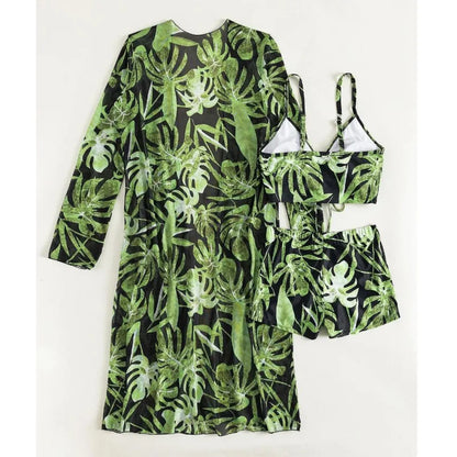 2025 Womens Camouflage Print Bikini Set Split Push Up Tankini Swimwear Two Piece Beachwear