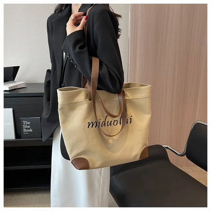 2024 High-End Women's Canvas Shoulder Tote Bag