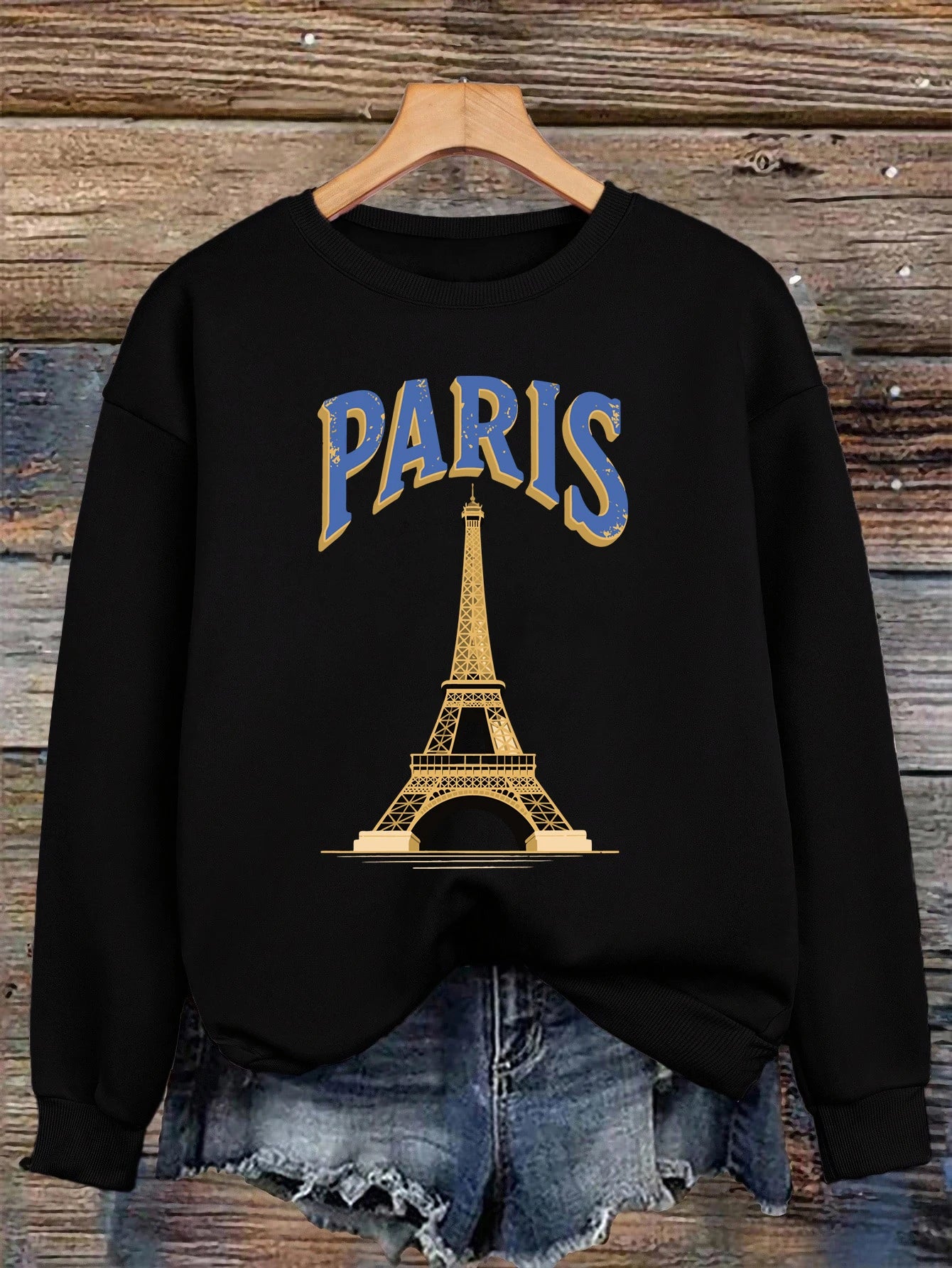 Graphic Paris Printed Women Casual Sweatshirt