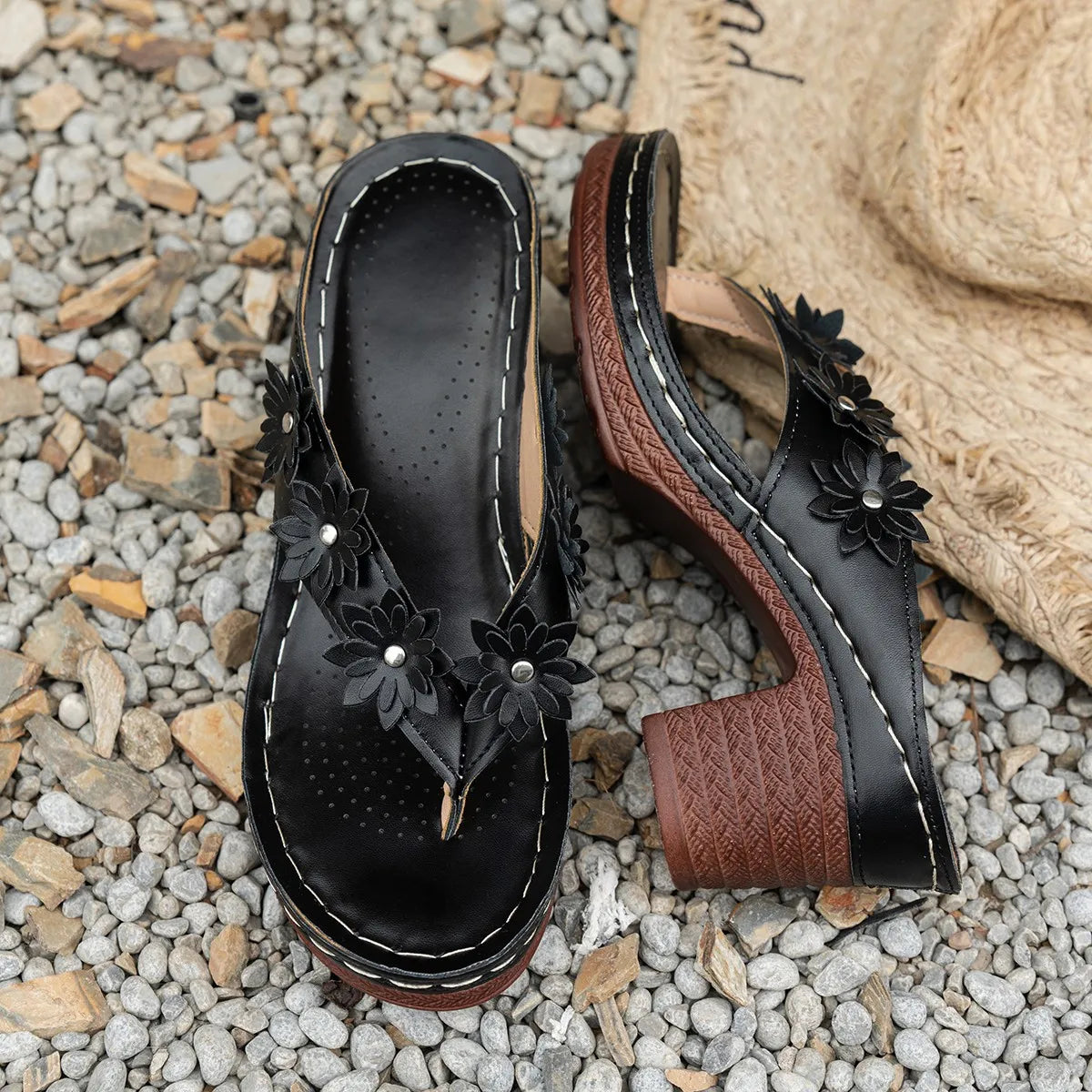 Womens Platform High Heel Luxury Summer Slippers