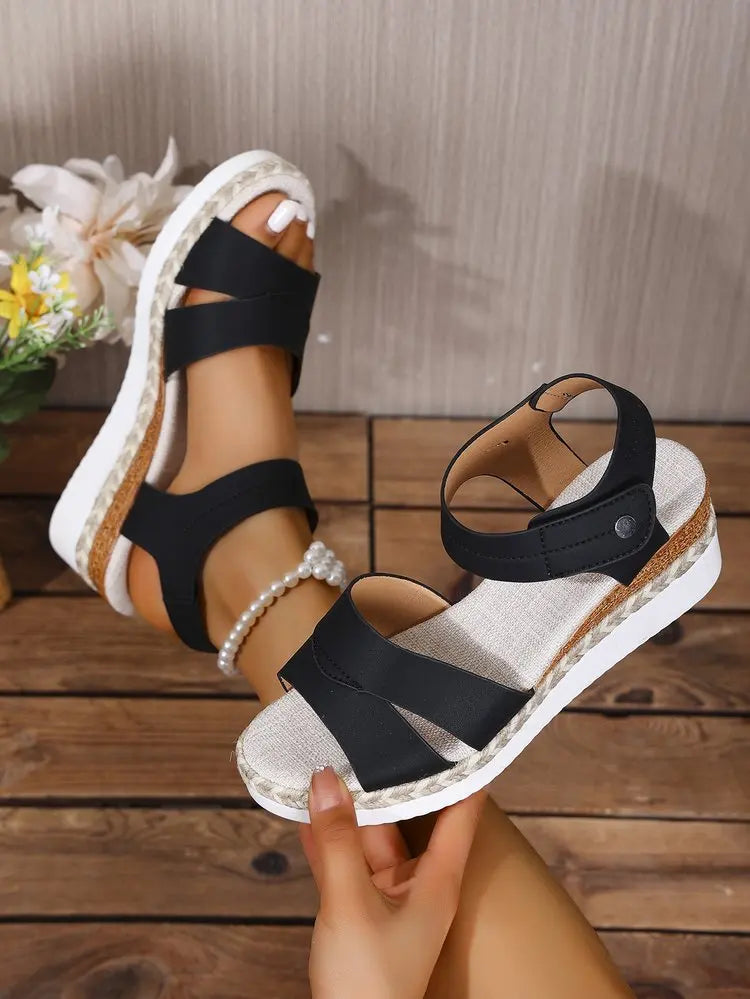Womens Platform Heel Open Toe Summer Beach Sandals