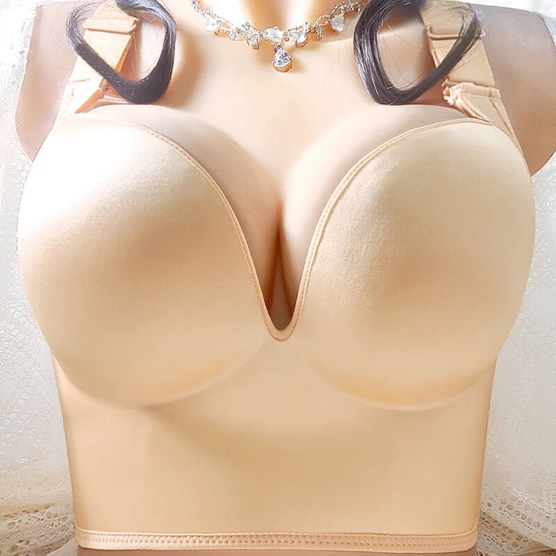 Seamless Push-Up Bra for Big Busts: Simple and Supportive Lingerie