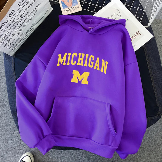 Cool Michigan Printed High Quality Warm Winter Hoodies