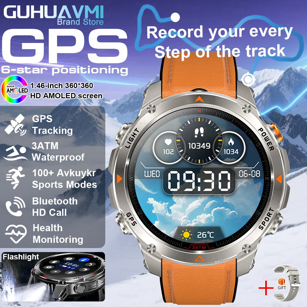 Running Swimming Altimeter Barometer Compass Multi Functional Waterproof Smartwatches