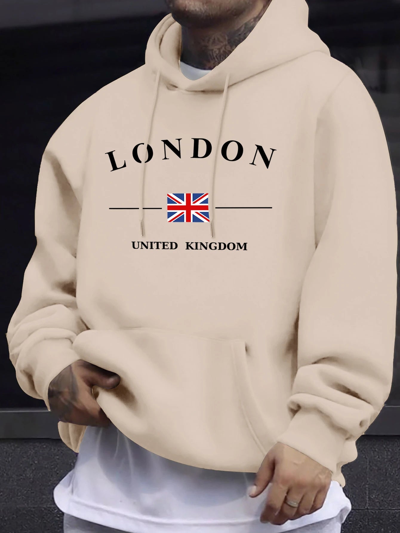 London Letter Flag Printed Crop Top