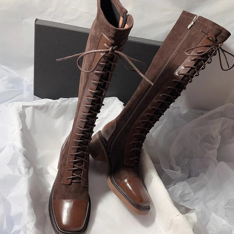 Women Classic Style High Quality Lace Up Boots