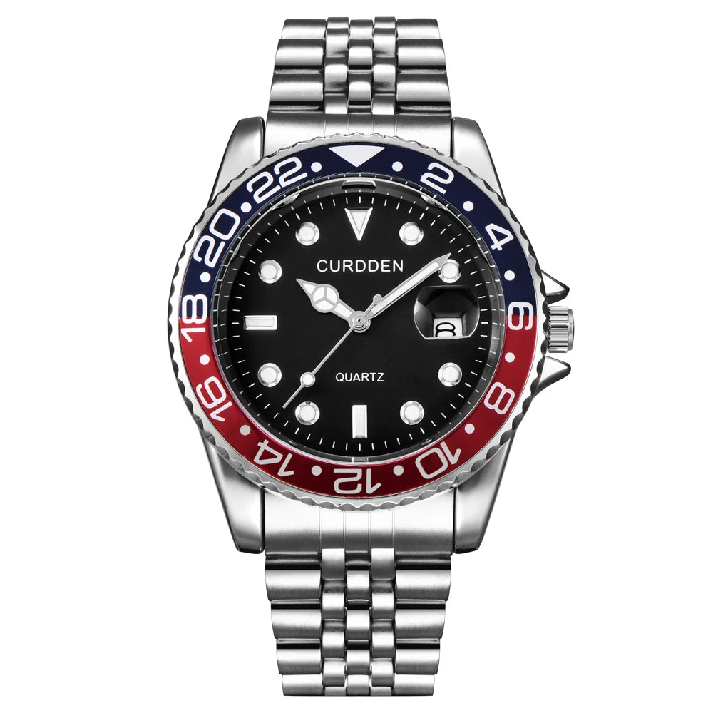 Quiet Luxury Aesthetic - Classic Two-Tone Royal Blue Watch