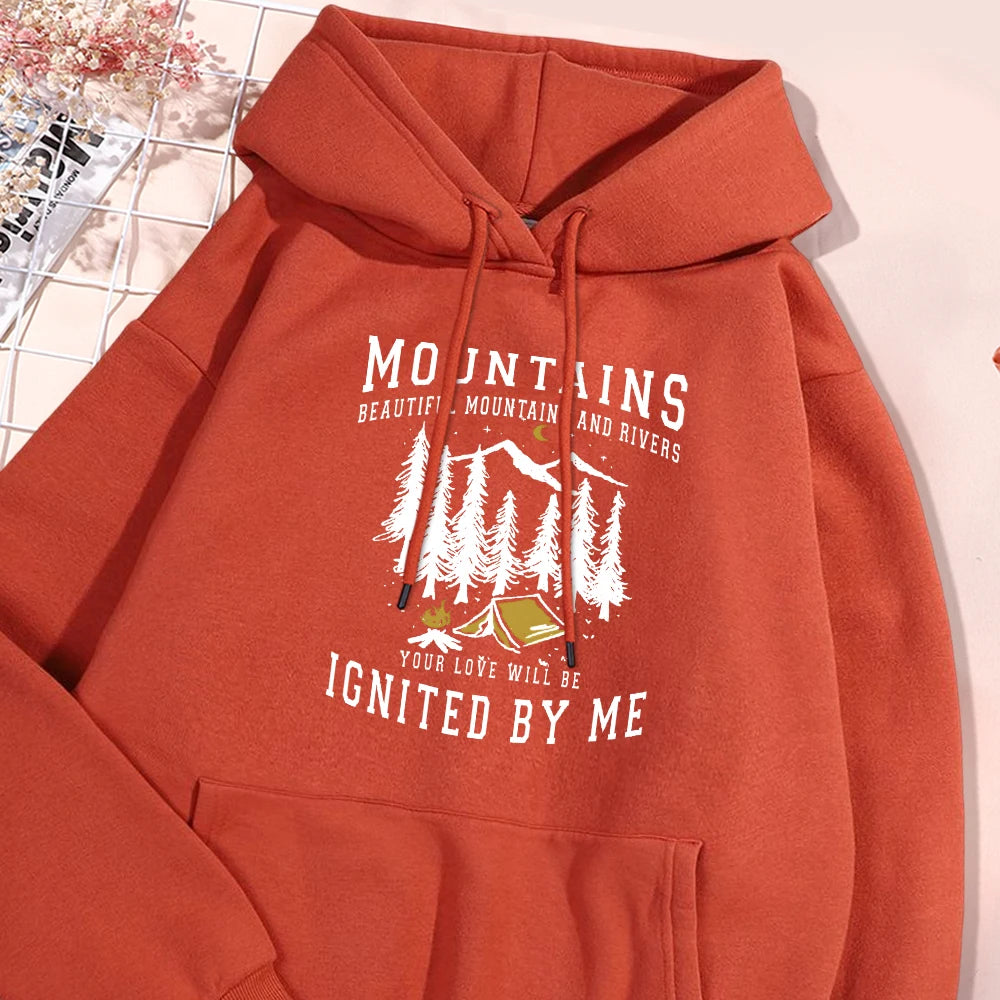 North Carolina Great Smoky Mountains Printed Cotton Hoodies