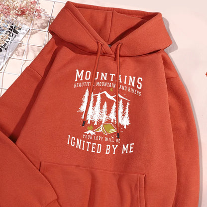 North Carolina Great Smoky Mountains Printed Cotton Hoodies