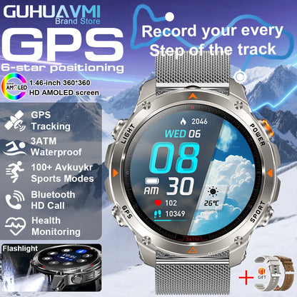 Running Swimming Altimeter Barometer Compass Multi Functional Waterproof Smartwatches