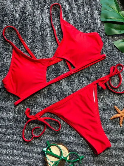 Stylish Hollow Out High Cut Micro Womens Swimsuit