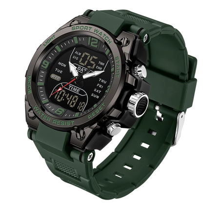 Mens 50m Waterproof Mascular Digital Analog Display Watches