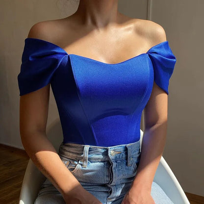 Summer Fashion Elegant Satin Bodycon Corset Tops