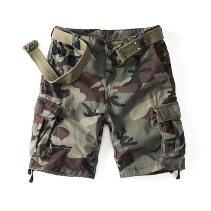 Camouflage Pattern Casual Cotton Mens Cargo Shorts